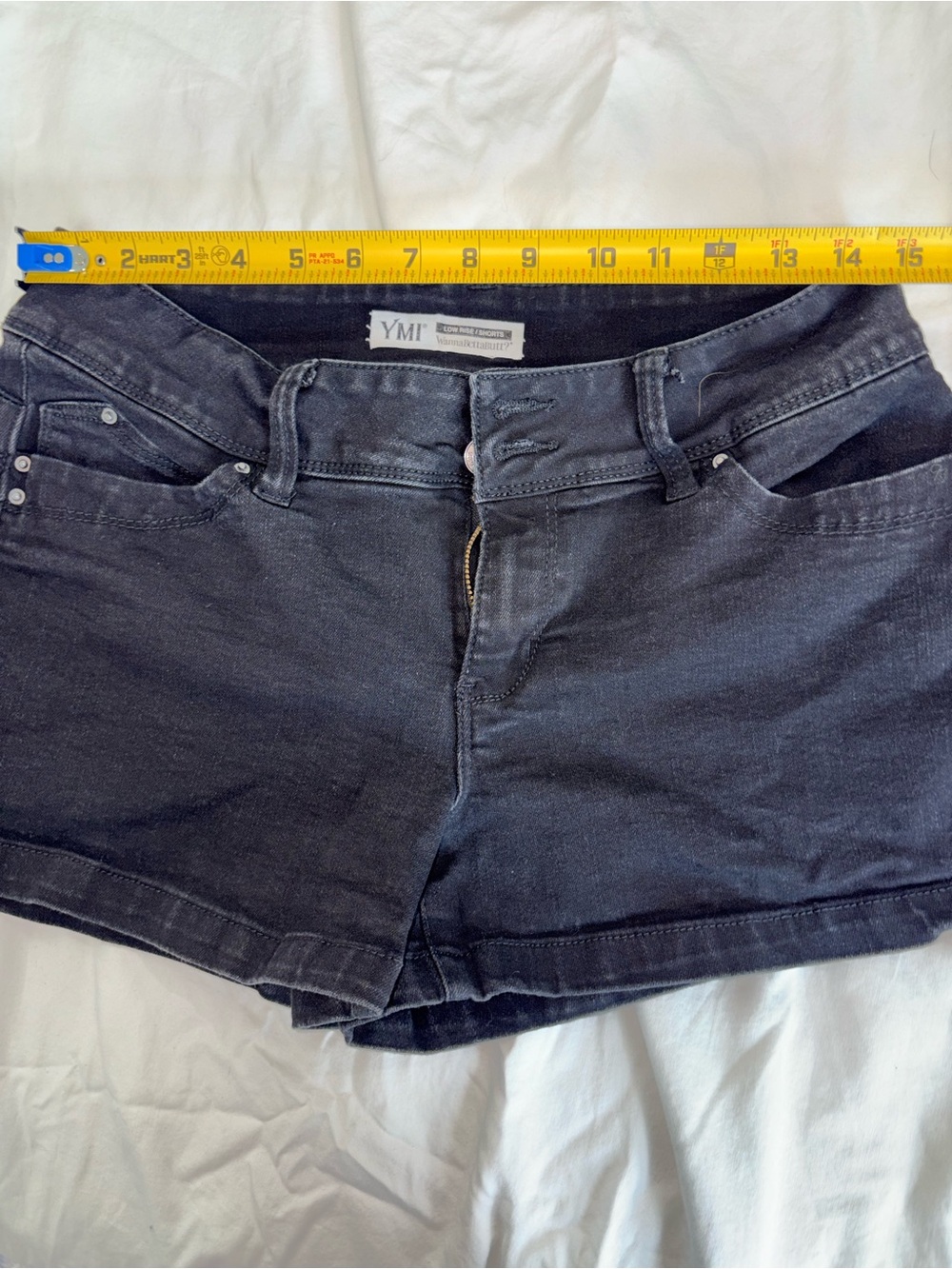 YMI Black Denim Jean Shorts - Classic 5-Pocket Style